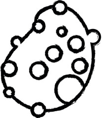 Aufkleber - virus vector icon in grunge style