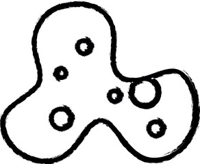 Aufkleber - bacterium vector icon in grunge style
