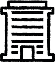 Aufkleber - residential building vector icon in grunge style