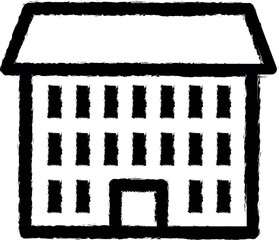 Aufkleber - public institution vector icon in grunge style
