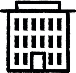 Aufkleber - building vector icon in grunge style