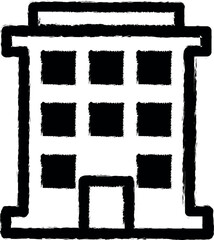 Aufkleber - building vector icon in grunge style