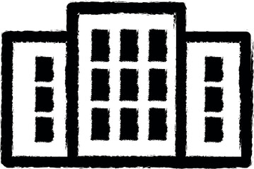 Poster - hospital vector icon in grunge style