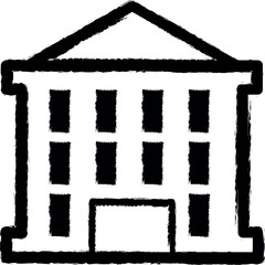 Aufkleber - building vector icon in grunge style