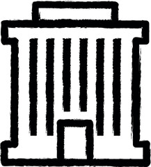Aufkleber - bank building vector icon in grunge style