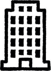 Aufkleber - residential building vector icon in grunge style