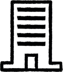 Aufkleber - office building vector icon in grunge style