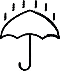 Poster - umbrella vector icon in grunge style