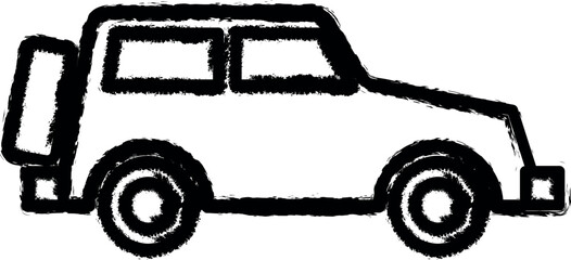 Aufkleber - car for travel vector icon in grunge style