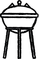 Poster - B-B-Q vector icon in grunge style