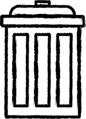 Poster - bin vector icon in grunge style