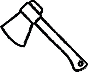 Aufkleber - ax vector icon in grunge style