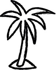 Poster - palm vector icon in grunge style