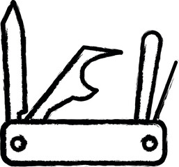 Poster - jackknife vector icon in grunge style