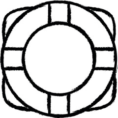 Poster - Lifebuoy vector icon in grunge style