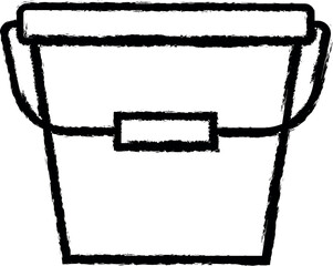 Aufkleber - bucket vector icon in grunge style