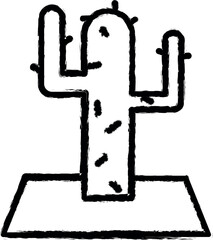 Aufkleber - cactus vector icon in grunge style