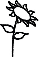 Aufkleber - sunflower vector icon in grunge style