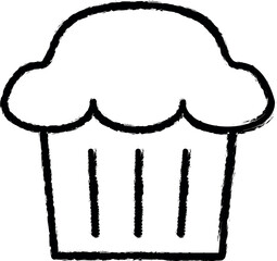 Poster - cup cake vector icon in grunge style