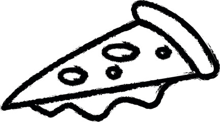 Aufkleber - a piece of pizza vector icon in grunge style