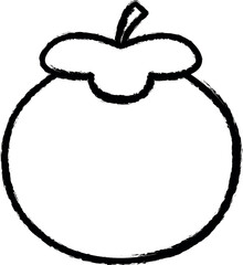 Aufkleber - tomato outline vector icon in grunge style