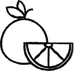 Aufkleber - orange outline vector icon in grunge style