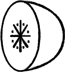 Aufkleber - guava fruit outline vector icon in grunge style