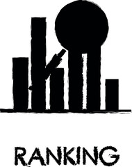 Poster - colored ranking illustration vector icon in grunge style