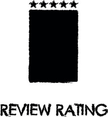 Poster - colored review rating illustration vector icon in grunge style