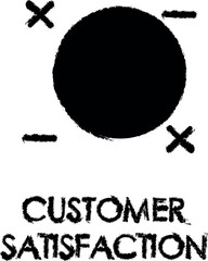 Aufkleber - colored customer satisfaction illustration vector icon in grunge style