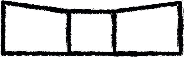 Poster - open box vector icon in grunge style