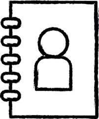 Aufkleber - The address book vector icon in grunge style