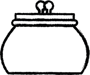 Poster - purse vector icon in grunge style