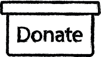 Aufkleber - donate sign vector icon in grunge style