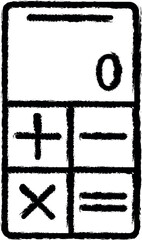Aufkleber - calculator in smart phone vector icon in grunge style