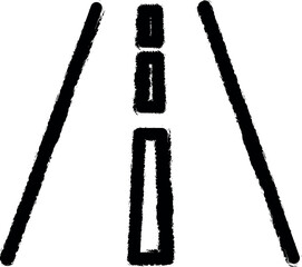 Aufkleber - highway vector icon in grunge style