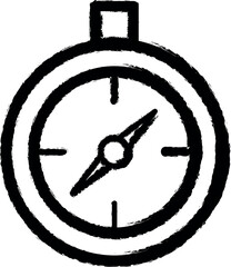 Aufkleber - compass vector icon in grunge style