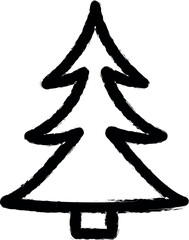 Aufkleber - tree vector icon in grunge style