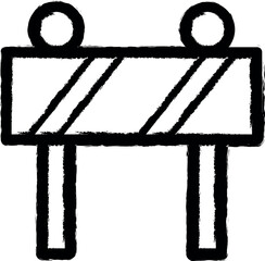 Aufkleber - road barrier vector icon in grunge style
