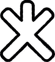 Aufkleber - road mark vector icon in grunge style