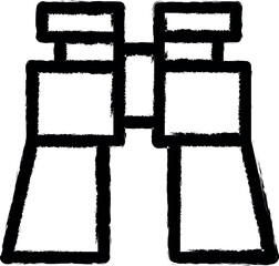 Aufkleber - binoculars vector icon in grunge style