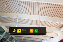 Signage At Terminal With Direction And Information