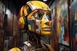 Preservation guardians robots safeguarding cultural heritage, futurism image
