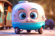 a cute little adorable trailer with big eyes
