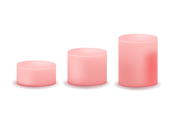 Podium Valentine soft pink 3d simple illustration