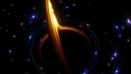 Wall Mural - evolution of a black hole in outer space.