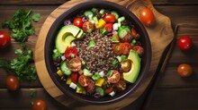 Plant Lunch Vegan Food Colorful Illustration Based Nutritious, Salad Bowl, Recipe Vegetarian Plant Lunch Vegan Food Colorful