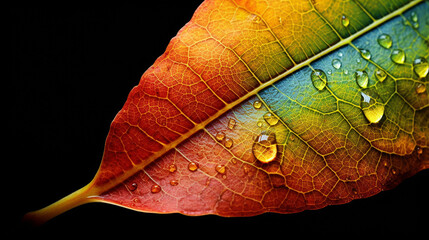 Wall Mural - Macro photography of leaf. 