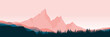 mountain sunrise landscape scenery vector illustration design for wallpaper design, design template, background template, and tourism design template