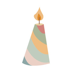 Wall Mural - Candel vector flat icon for party holiday